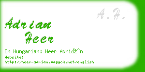 adrian heer business card